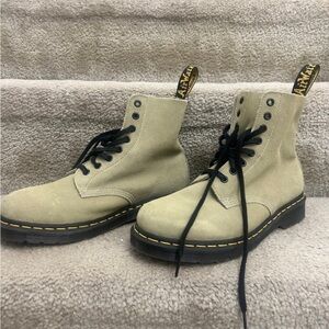 Dr. Martens Khaki Suede Men's Boots